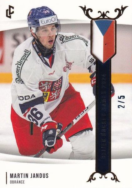 insert karta MARTIN JANDUS 23-24 LC Golden Prague Belongs to Us Beijer Hockey Games Blue /5